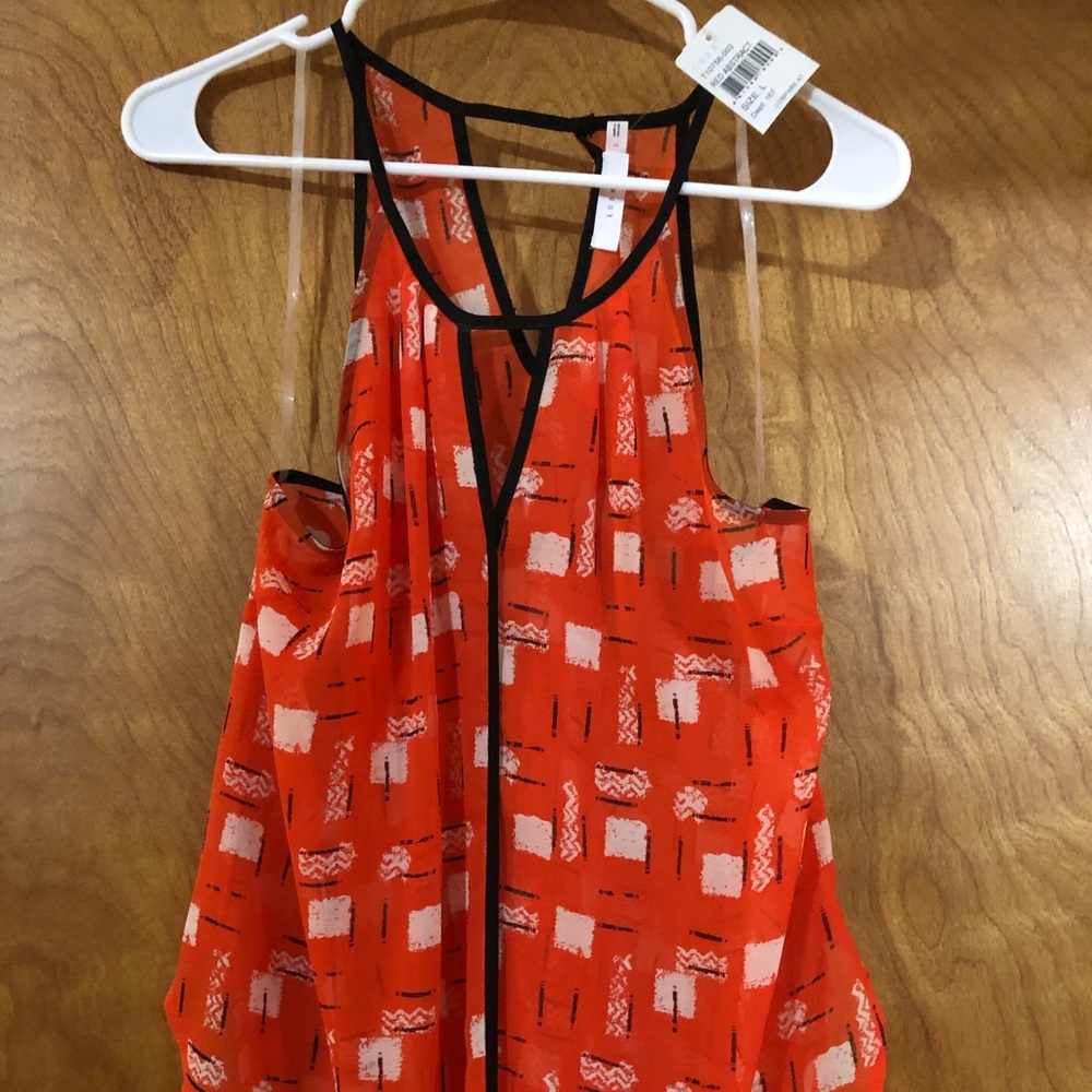 Nordstrom Rack Lush Orange Floral Top